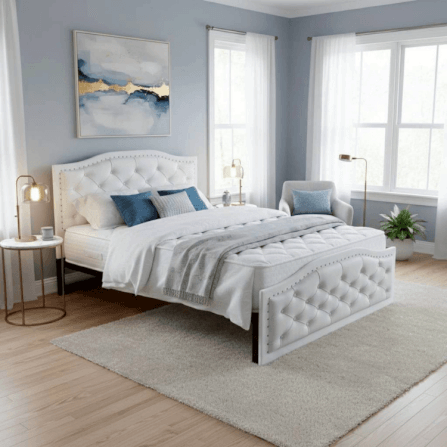 ฐานรองหัวเตียง 3.5 ฟุต WISDOM DESIGN FURNITURE รุ่น MODREN สีขาว_4